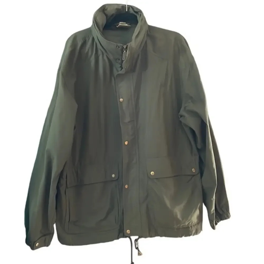 L.L.Bean Men’s Vintage Green Casual Windbreaker Jacket Size Large (L)